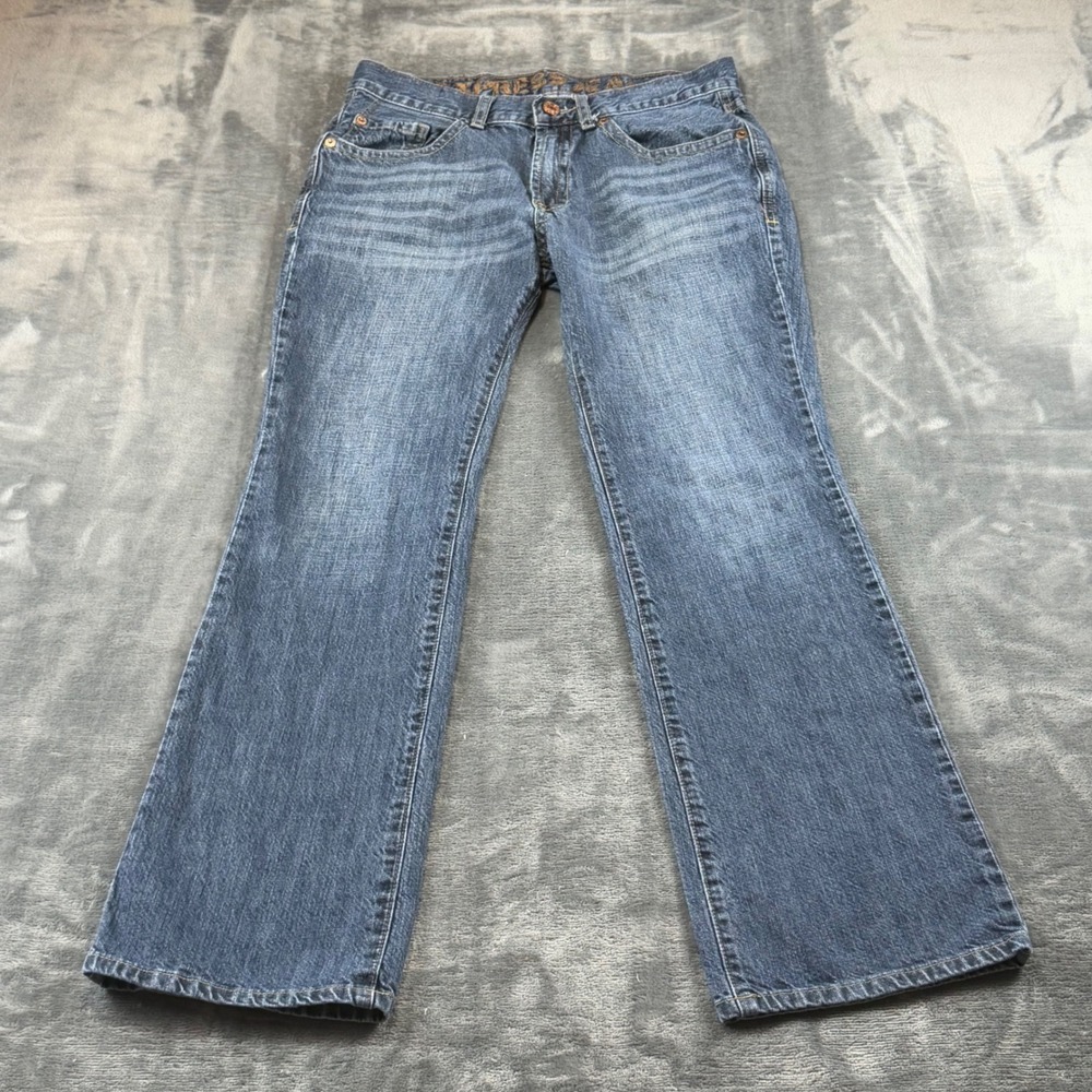 Express Jeans Women Size 32 Medium Wash Bootcut Denim Blue 100% Cotton Mid Rise